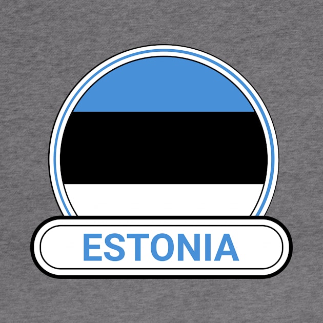 Estonia Country Badge - Estonia Flag by Yesteeyear